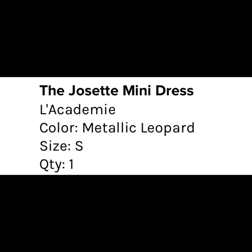 L’Academie Metallic Josette Dress Leopard NWT - Picture 3 of 7